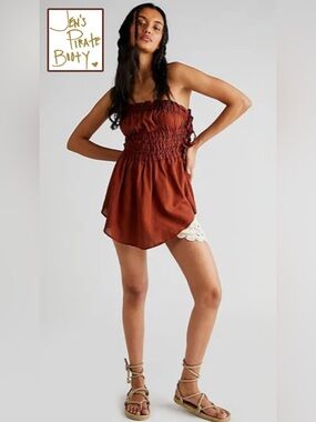 Free People x Jens Pirate Booty Fleetwood Gauzy Tunic Large Brown